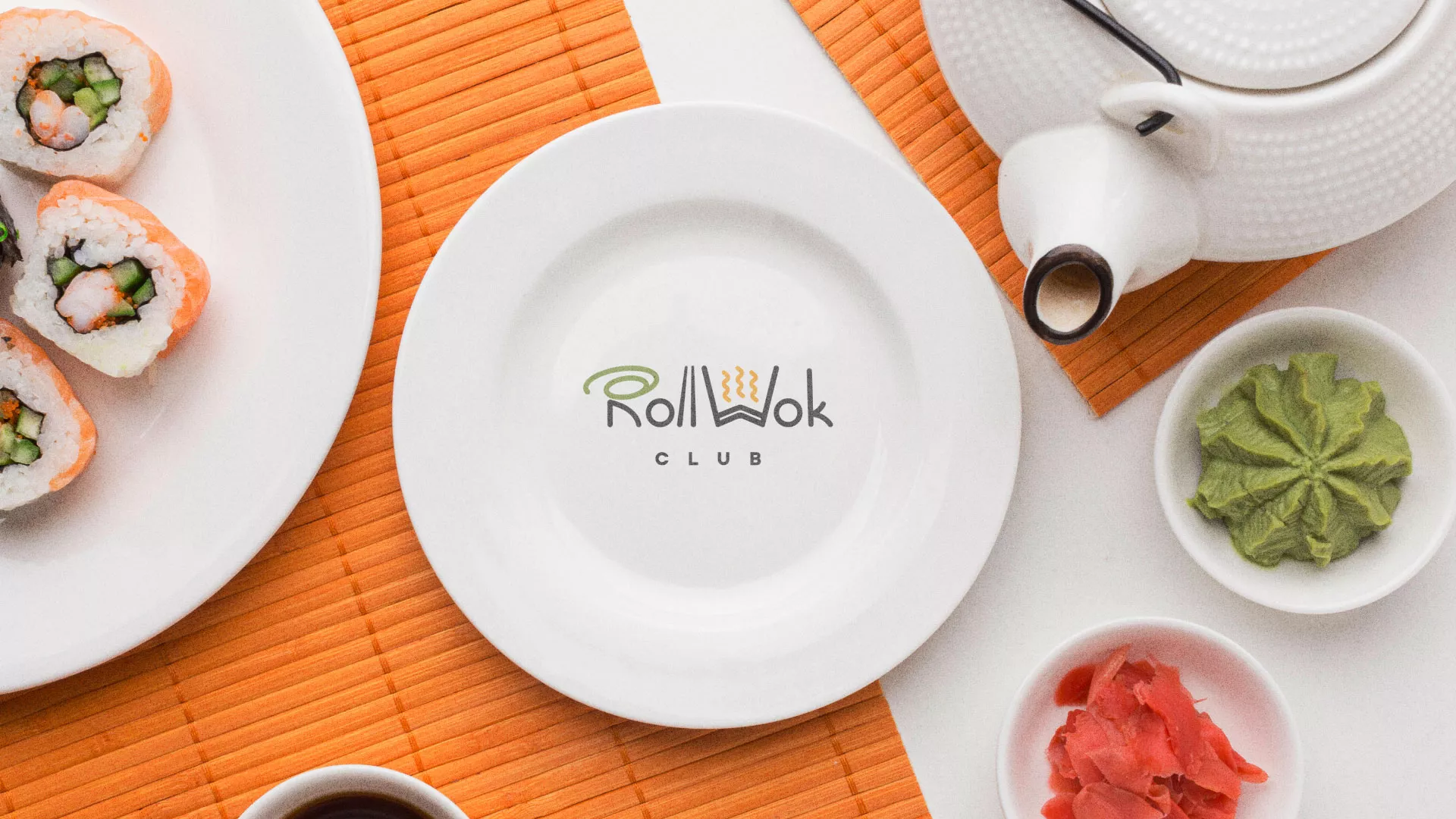 Разработка логотипа и фирменного стиля в Курчатове для суши-бара «Roll Wok Club» Разработка логотипа и фирменного стиля в Курчатове для суши-бара «Roll Wok Club»
